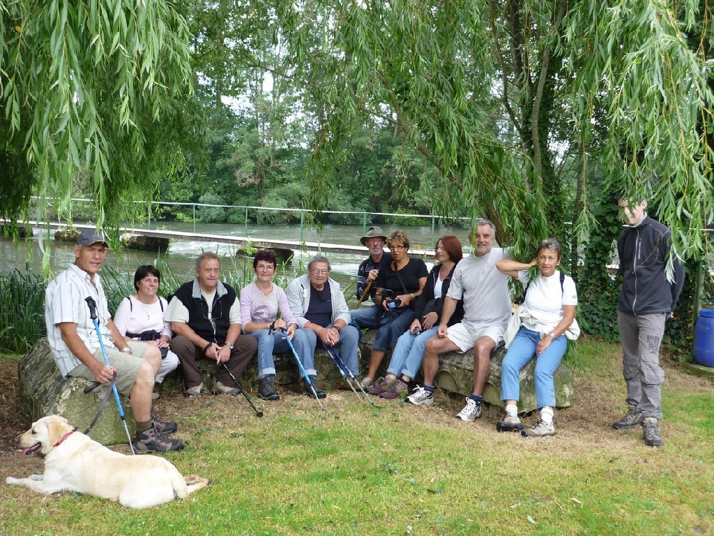 le petit groupe de marche de samedi matin, au bord de la Charente