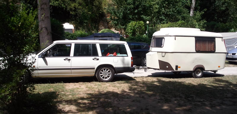 Arrivée au camping