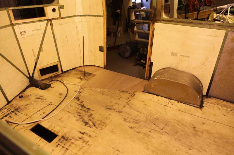 Remplacement  d’une partie du plancher remplacement du lino