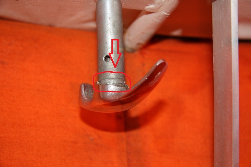 Partie poignée abimée