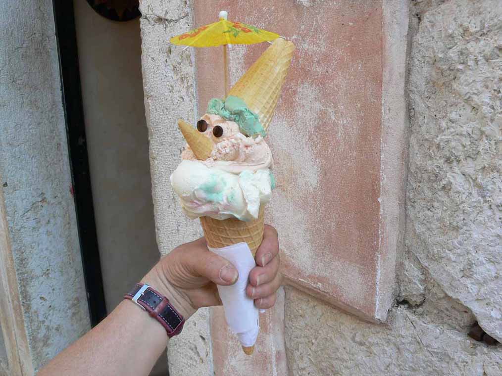 A Porec, il ya en plus de la basilique Euprasienne de superbes et délicieuses glaces !