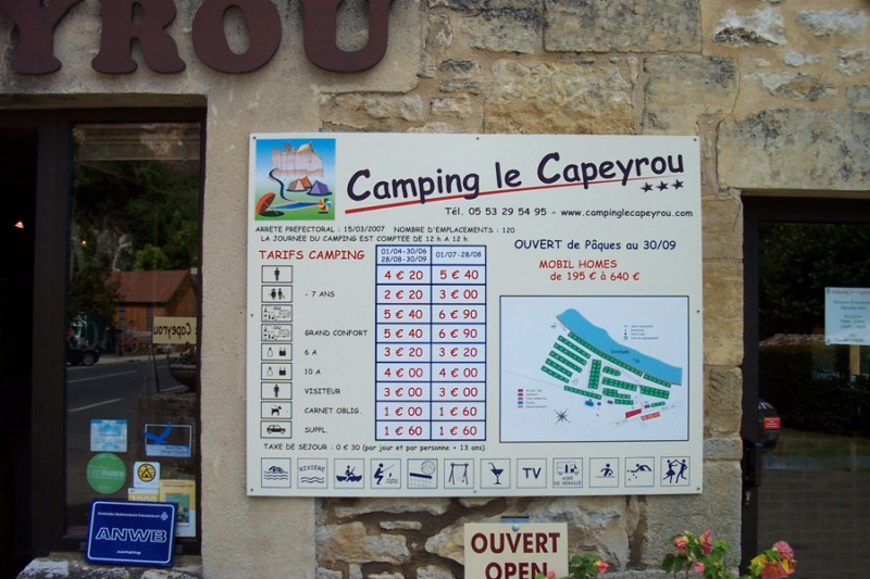 Tarif Camping