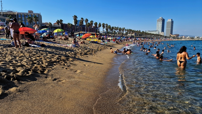 La plage de Barcelone