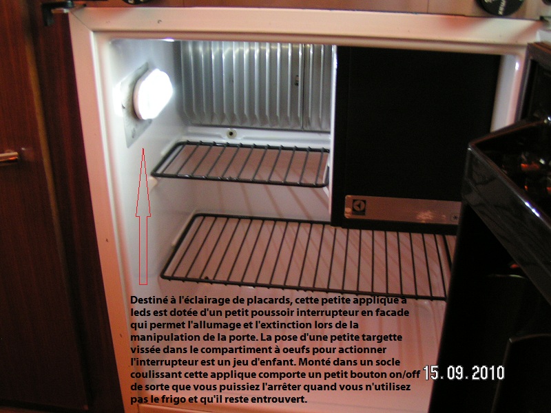 Un éclairage intérieur pour votre frigo trimixte... Forum Eriba