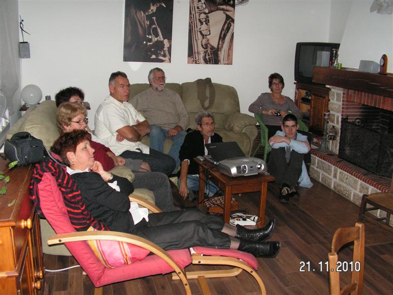 Après le restau soirée projection chez Jacline