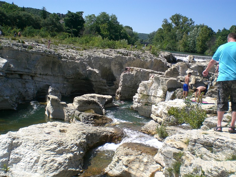 Avec des amis du Gard, ils nous ont emmené aux cascades du Sautadet
