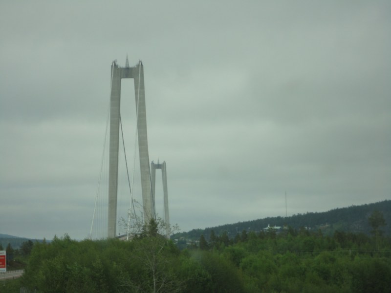 pont de la cote haute surplombant le fleuve Angerman