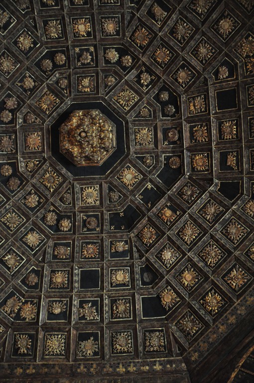 Un magnifique plafond à caissons en dome