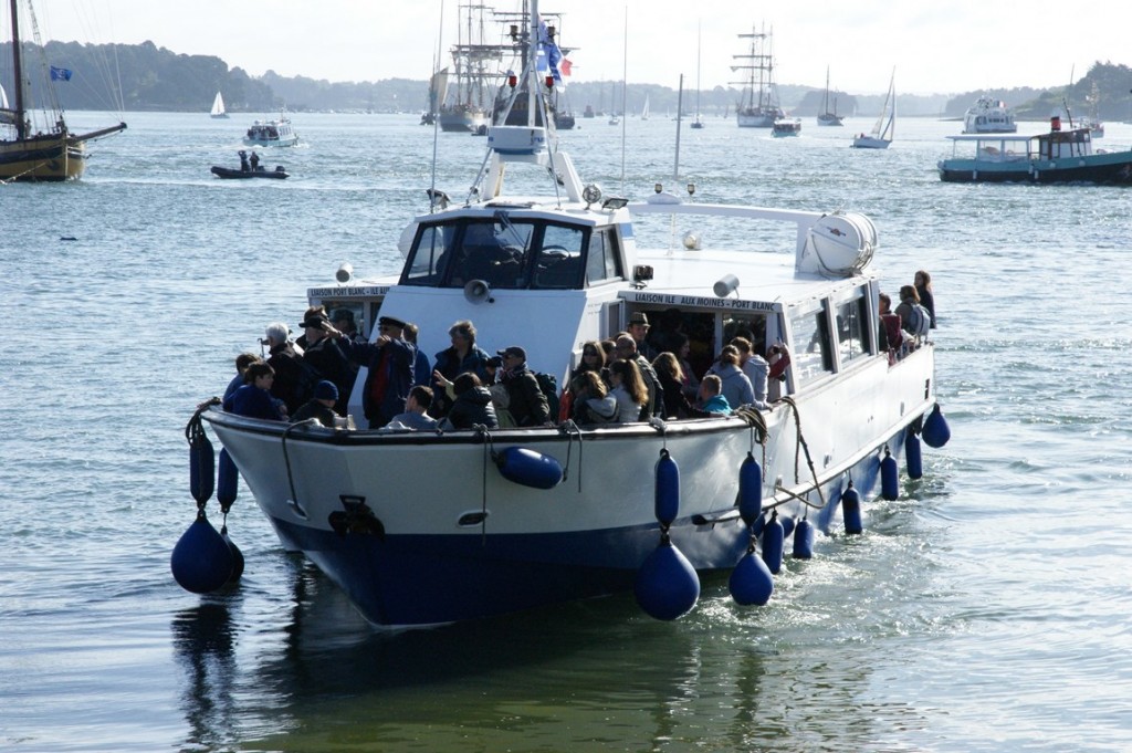 Départ de la navette pour l'Ile aux moines