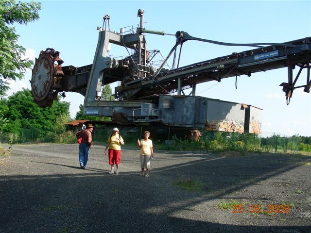 Voici les vestiges des machine qui ont creusé la mine. Impressionnant!