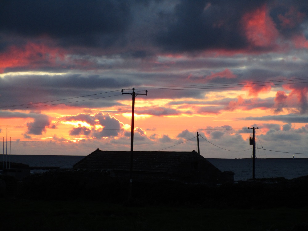 COUCHER DE SOLEIL A DOOLING (falaise de moher)