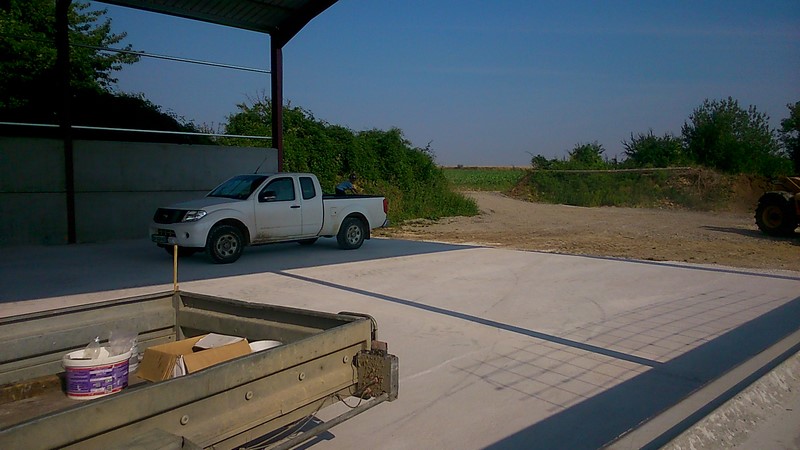 béton coulé, pendant que j'étais à Puyravaux !