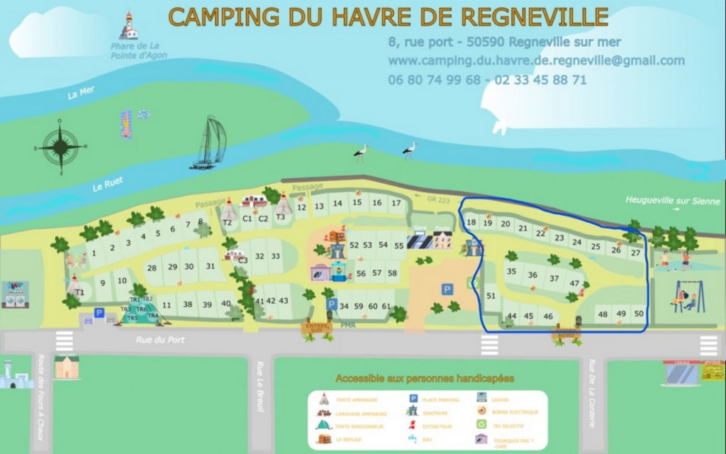 Nous disposons de la partie droite du camping